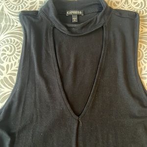 Express v neck tank with mock neck size medium